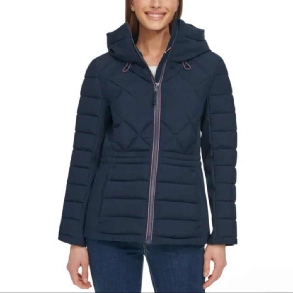 NWT Tommy Hilfiger Ladies' Quilted Jacket, Navy, Sizes S M